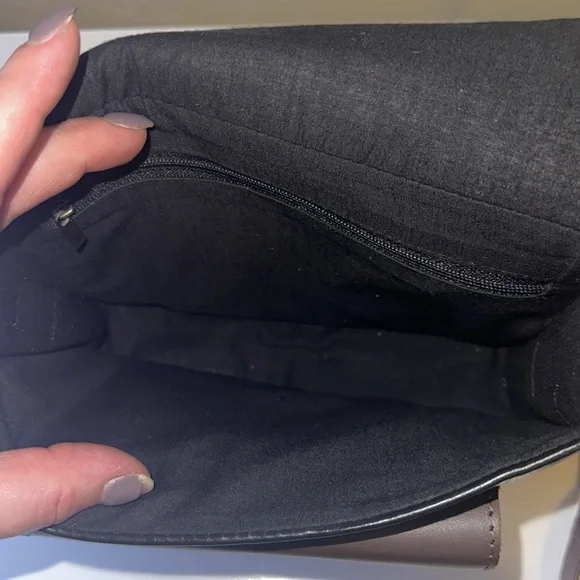 Leopard Hide and Leather Crossbody Satchel Purse - Picture 11 of 12